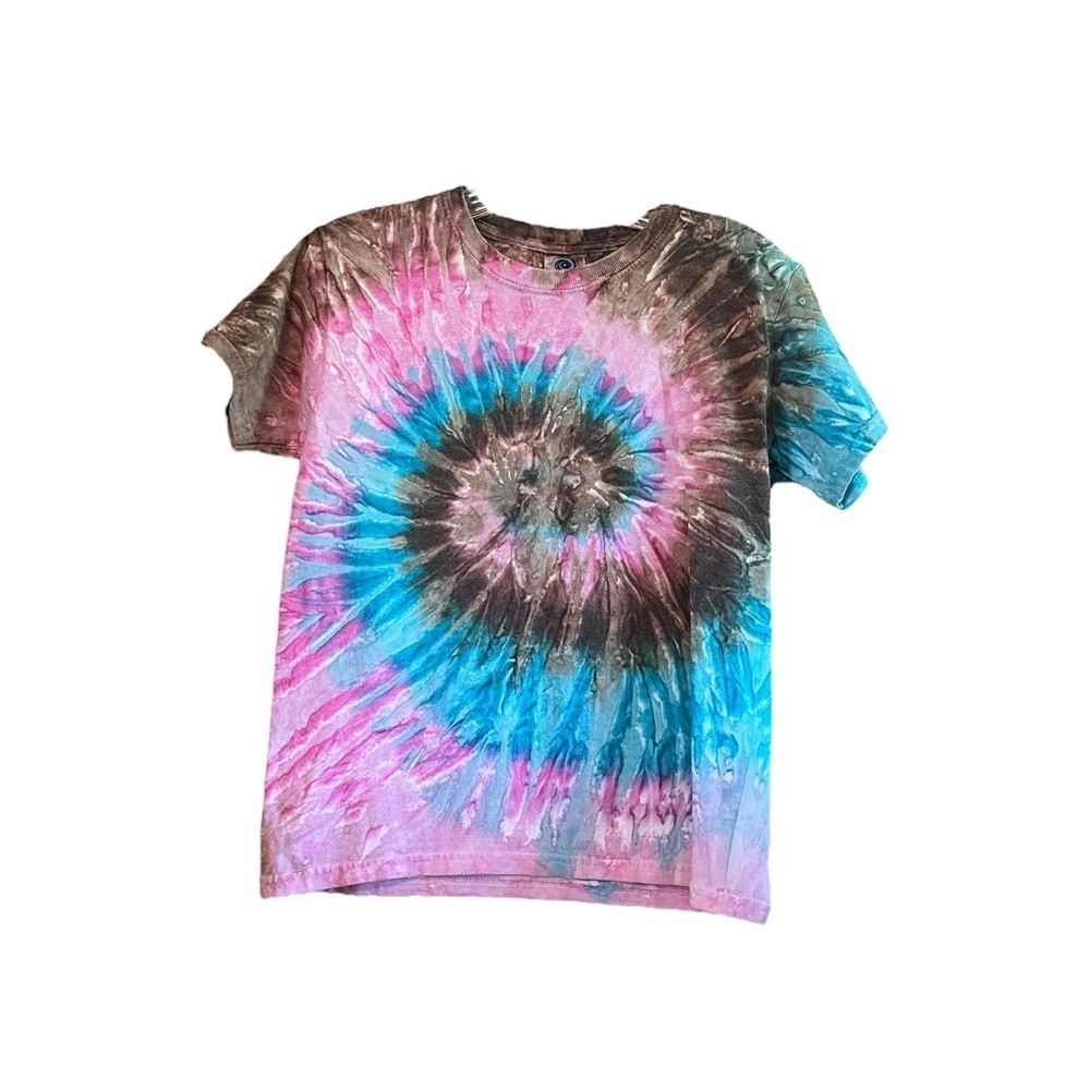 Swirl Kids T Shirt Pink Blue Brown